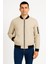 Erkek Bomber Mont Ceket - Bej 4