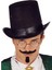 Yetişkinler Için Siyah Renk Ringmaster Sihirbaz Şapkası Silindir Şapka 1