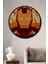 Çerçeve Görünümlü Iron Man Ahşap Mdf Dekoratif Ev/işyeri Duvar Tablo Yuvarlak Ev/işyeri Duvar Tablo 1