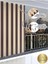Kahve Krem Çizgili Kornişli Balkon Perdesi Branda Enxboy 2