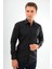 Slimfit Siyah Erkek Gömlek Likralı Dar Kesim Yapısıyla AS052012-24 2