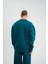 Uzun Kol Bisiklet Yaka Basic Sweatshirt - Koyu Deniz Yeşili 3