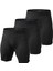 3'lü Erkek Spor Boxer - Fitness Boxer - Rikralı Erkek Boxer-Toparlayıcı Erkek Boxer Siyah Boxer 3'lü 2