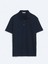 Lacivert Düz Polo Yaka %100 Pamuk T-Shirt 1