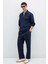 Erkek Yarı Fermuarlı Lacivert Sweatshirt 0S10382-80872 1