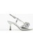 Kadın Aksesuar Detaylı Topuklu Sandalet Flat - Gümüş 3