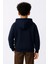 Erkek Çocuk Kapüşonlu Kanguru Çepli Tam Fermuarlı Hırka Sweatshirt - Lacivert 3