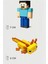 Minecraft Steve ve Sarı Aksolotl Axolotl Set Hareketli Eklemli Figür 1