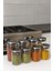 8 Lı Baharatlık Setı 70 x 100-70 x 160 Metal Kapak-Cam Baharatlık-Borosilikat 1