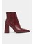 Juanita Bordo Raşel Rustik Desen Fermuar Detay Kadın Topuklu Bot 1