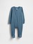 Bebek Mavi First Favorites Organik Pamuklu Ayaklı Bodysuit 1