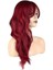 Dalgalı Perçemli Fiber Sentetik Orta Boy Peruk / Kızıl 3
