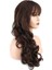 Dalgalı Perçemli Uzun Fiber Sentetik Peruk / Koyu Kahve 3