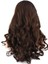 Dalgalı Perçemli Uzun Fiber Sentetik Peruk / Koyu Kahve 5