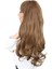 Kahküllü Uzun Dalgalı Fiber Sentetik Peruk / Kumral 4