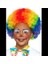 Rengarenk Kıvırcık Afro Peruk Bonus Saç 1