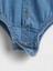Bebek Mavi Denim Düğmeli Bodysuit 2