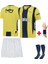 Fenerbãhçe 2024/25 Isimsiz Iç Saha Sarı Lacivert Çocuk Forması Şort Çorap Bileklik Hediyeli 1
