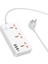 Hoco AC8A 2500W 3 Priz + 3 USB + 30W Type-C Multifonksiyonel Priz Çoğaltıcı Şar - A129H319-M70 4