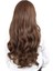 Kahküllü Uzun Dalgalı Fiber Sentetik Peruk / Kahve Karamel 5