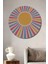 Renkli Güneş Soyut Ahşap Mdf Dekoratif Ev/işyeri Duvar Tablo Yuvarlak Ev/işyeri Duvar Tablo 1