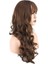 Dalgalı Perçemli Uzun Fiber Sentetik Peruk / Koyu Kumral 3