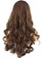 Dalgalı Perçemli Uzun Fiber Sentetik Peruk / Koyu Kumral 5