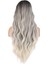 Uzun Su Dalgası Fiber Sentetik Peruk / Küllü Kumral / Beyaz Platin Ombre 5