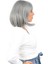 Küt Kahküllü Fiber Sentetik Peruk / Gri 2