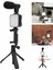 Tripod Telefon Tutucu Kumandalı Mikrofon LED Işık Vlog Video Kayıt 5