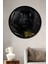 Çerçeve Görünümlü Siyah Panter Doğa Ahşap Mdf Dekoratif Ev Duvar Tablo Yuvarlak Ev Duvar Tablo 1