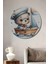 Denizci Ayıcık Dekoratif Ahşap Mdf Ev/işyeri Duvar Tablo Yuvarlak Ev/işyeri Duvar Tablo 1