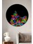 Renkli Kedi Pop Art Dekoratif Ahşap Mdf Ev/işyeri Duvar Tablo Yuvarlak Ev/işyeri Duvar Tablo 1