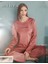 Kadın Kışlık Bisiklet Yaka Kadife Pijama Takımı 13166P - 1 Adet 4