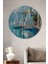 Akdeniz Kıyısı Dekoratif Ahşap Mdf Ev/işyeri Duvar Tablo Yuvarlak Ev/işyeri Duvar Tablo 1