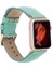 Apple Watch Uyumlu Deri Kordon 42-44-45MM Brn7 Yeşil 1