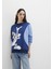 1S10471-89353 Bugs Bunny Baskılı Lacivert Sweatshirt 2