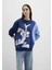 1S10471-89353 Bugs Bunny Baskılı Lacivert Sweatshirt 3