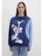 1S10471-89353 Bugs Bunny Baskılı Lacivert Sweatshirt 4