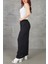 Kadın Bol Paça Rahat Kalıp Beli Lastikli Salaş Pantolon 5