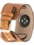Apple Watch Uyumlu Deri Kordon 42-44-45MM Cuff G19 Taba 2