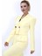 Erkek Yaka Drape Kollu Kısa Ceket-Sarı 1