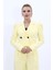 Erkek Yaka Drape Kollu Kısa Ceket-Sarı 4