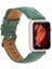 Apple Watch Uyumlu Deri Kordon 42-44-45MM De6 Yeşil 5