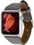 Apple Watch Uyumlu Deri Kordon 42-44-45MM Slim Rst9 Gri 5