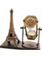 Retro Eyfel Kulesi ve Kum Saati Dekoratif Ahşap Görünümlü Masa Biblosu 5