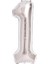 1 Rakam Folyo Balon Gümüş 40 Inç 1