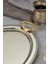 Oval Model Lüx Metal 2’li Sunum Tepsisi – Şık Kulplu Çay Tepsisi, Kahve ve Nişan Sunum Tepsisi Seti (37X28 cm ve 44X33 Cm) 4