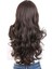Yoğun Dalgalı Fiber Sentetik Uzun Perçemsiz Peruk/kahverengi 4