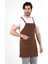 Barista Askılı Önlük Tek Cepli - Kahve 4